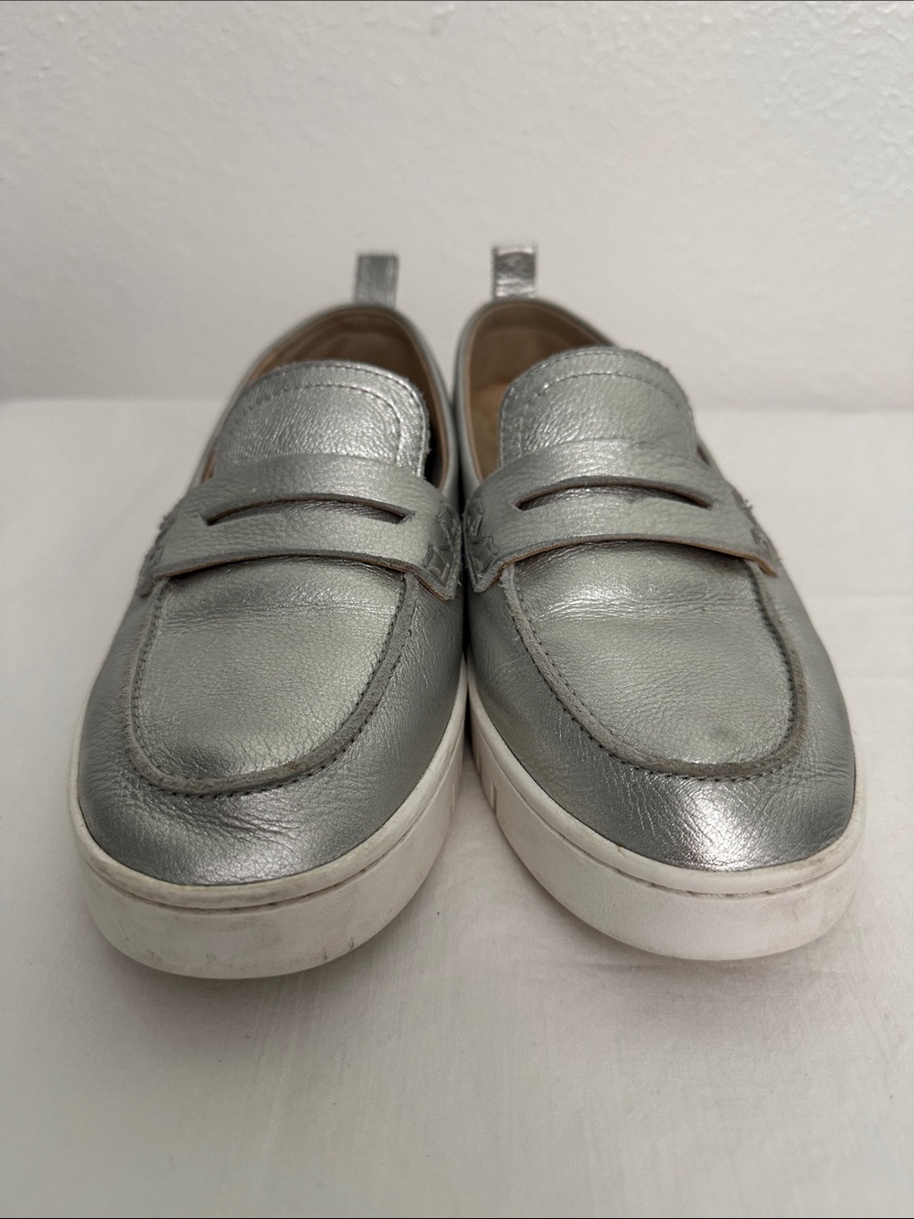 Vionic Silver Metallic Penny Loafers - Picture 2 of 7